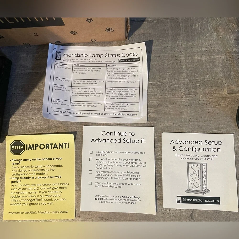 Filimin Friendship Lamp Long Distance Wifi Touch LED Light Classic Design - Picture 8 of 11